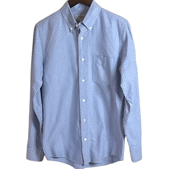 Jack Spade Warren Street Men's Button Up Polka Dot Shirt Collared Long Sleeve Sm - Picture 1 of 6